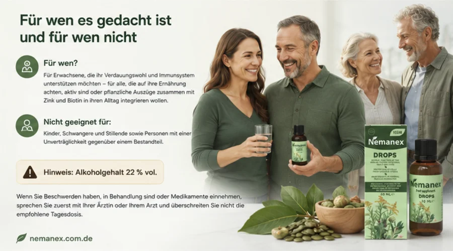 Nemanex — für Erwachsene, die auf ihr Verdauungswohl und Immunsystem achten